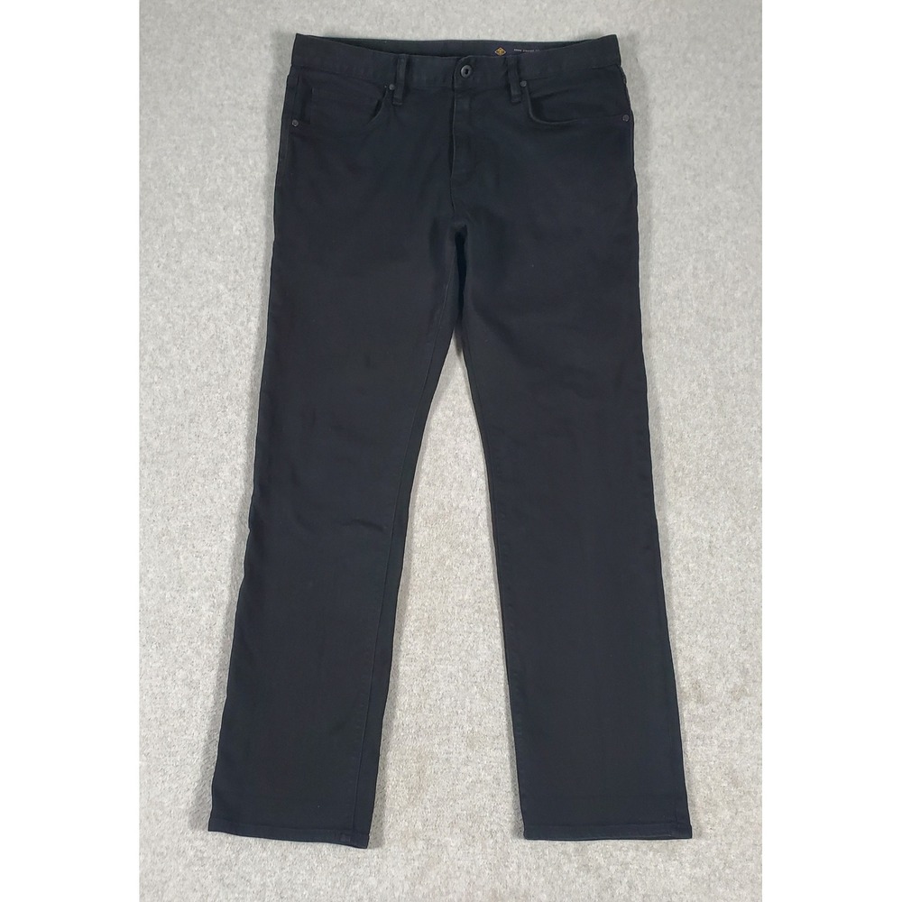 Roark Straight Fit HWY 128 Denim Dark Black Jeans Mens 34x31 Straight Leg Fit